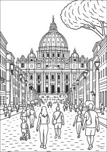 La basilique Saint Pierre au Vatican (Rome, Italie)
