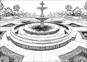 Magnifique fontaine style Français