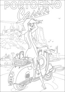Affiche inspirée de la ville de Cassis en France
