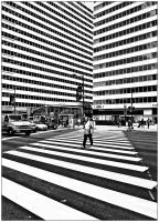 Marcher dans une grande ville
