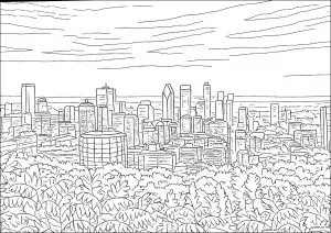 Vue sur Montréal depuis le Mont Royal