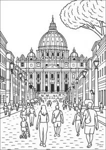 La basilique Saint Pierre au Vatican (Rome, Italie)