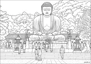 Grand Bouddha de Kamakura, statue monumentale de 1252