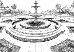 Magnifique fontaine style Français