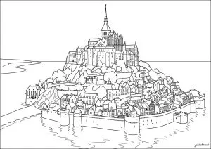 Le Mont Saint Michel, abbaye médiévale fondée en 708