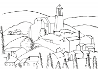 coloriage-gadanne-d-apres-cezanne-par-olivier-etape-1