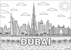Panorama emblématique de Dubaï, entre modernité et démesure architecturale