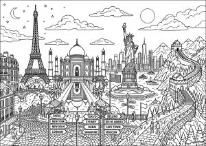 Voyage autour du monde à travers les monuments emblématiques