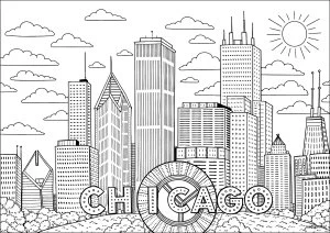 Chicago : Horizons urbains sous un ciel clair