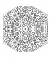 Coloriage ville mandala