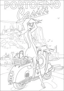 Affiche inspirée de la ville de Cassis en France