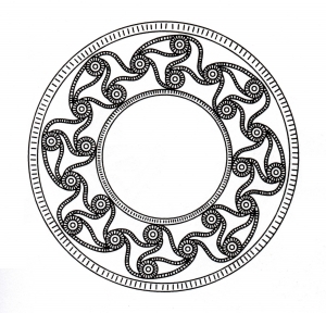 Dessin d'Art celtique ressemblant à un Mandala