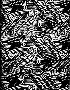 Coloriage adulte textile russe art deco