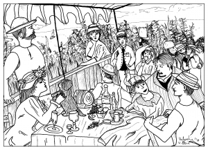 Dessin Inspirée Du Tableau Des Canotiers Par Valentin