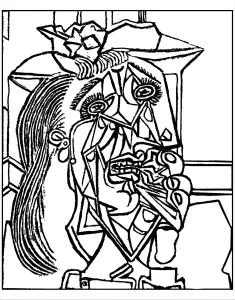 D apres picasso femme qui pleure 1937