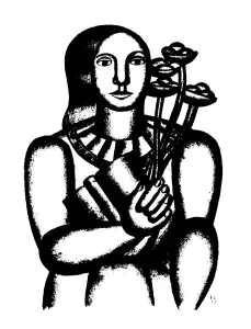 Femme au bouquet