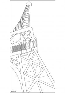 Coloriage robert delaunay la tour eiffel