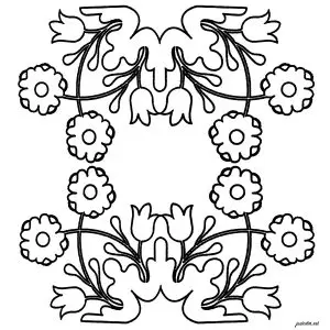 Simple Azulejo Avec Quelques Fleurs