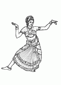 coloriage-adulte-danse-indienne