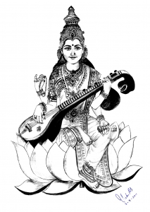 coloriage-adulte-inde-saraswati-2