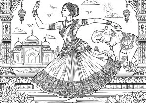 Danse gracieuse en Inde