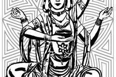 coloriage-inde-shiva-traits-epais-avec-fond