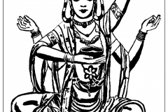 coloriage-inde-shiva-traits-epais