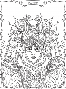 Coloriage costume et masque