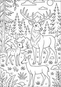 Clairière aux Cerfs Majestueux
