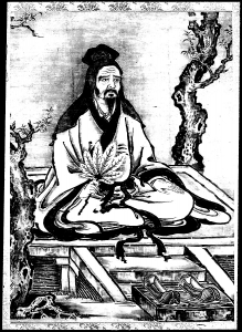 Coloriage adulte confucius et disciples