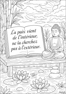 Jardin Zen et message apaisant