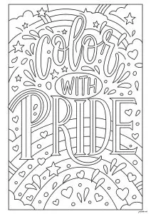 Image à colorier détaillé sur le thème Citations inspirantes et Phrases Zen (EN ANGLAIS)