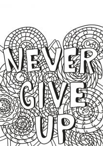 Never give up