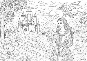 Royaume enchanté sous le soleil radieux