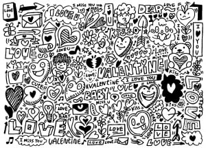Doodle Amour Saint Valentin