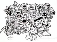 coloriage-doodle-monstres-par-bon-arts