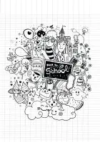 Doodle rentree des classes sur cahier par 9george