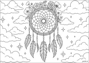 Attrape rêves Boho et Nuages Oniriques