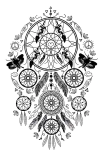 Complexe Attrape Reve Plumes Et Papillons