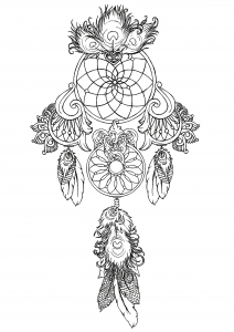 coloriage-dreamcatcher-a-imprimer-1