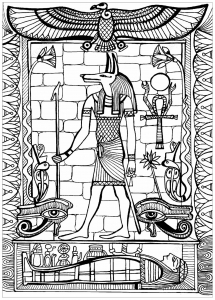 Coloriage anubis dieu de l egypte ancienne