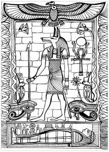 Coloriage anubis dieu de l egypte ancienne