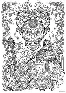 Catrina et calavera du Día de los Muertos