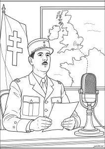 Appel du 18 Juin - Charles de Gaulle. Charles de Gaulle prononce depuis Londres son célèbre appel du 18 juin 1940, diffusé à la radio de la BBC après la défaite française face à l’Allemagne nazie. Ce discours marque le début de la France libre et invite les Français à poursuivre le combat malgré l’armistice.
