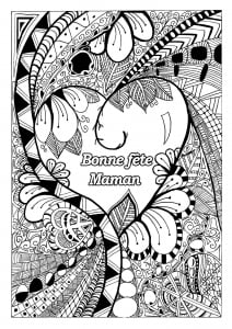 Coloriage fete des meres 1