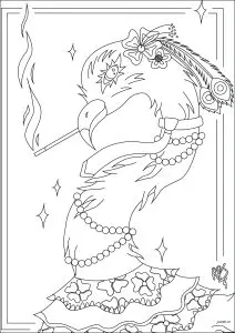 Coloriage flaman rose copie
