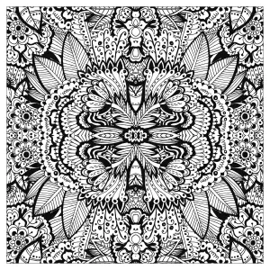 Tapis De Fleurs Tres Complexe Carre Par Valeriia Lelanina
