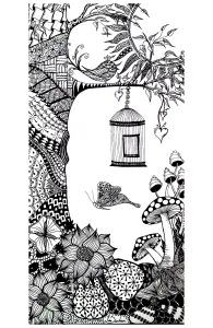 Papillons, Oiseaux Et Champignons