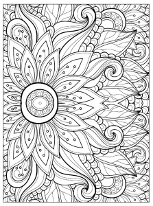 coloriage-fleur-multiples-petales