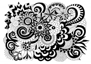 coloriage-fleurs-noir-et-blanc-par-bimdeedee